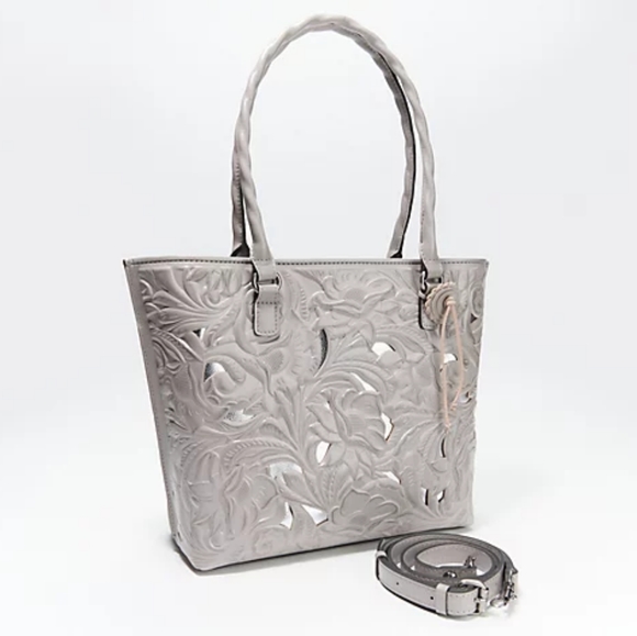 Patricia Nash Handbags - 🔥NWT🔥 PATRICIA NASH STONE LEATHER CUTOUT ADELINE TOTE